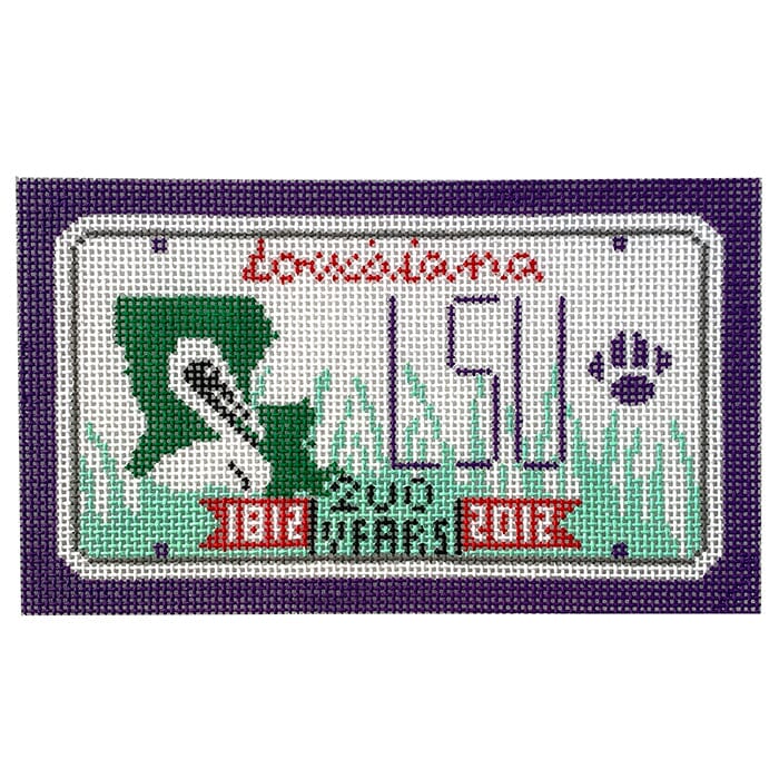 LSU Tigers Louisiana Painted Canvas CBK Needlepoint Collections 