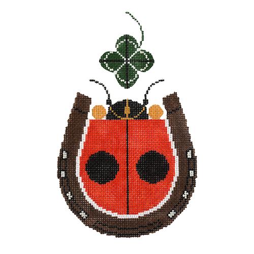 Lucky Ladybug on 13 Painted Canvas Charley Harper  - 1