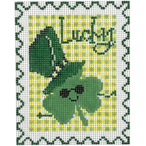 Lucky Stamp Painted Canvas Wipstitch Needleworks 