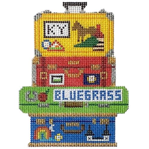 Luggage Stack   Kentucky Painted Canvas The Meredith Collection  - 1