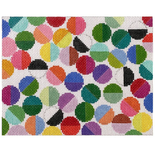 Lulu Clutch - All the Colors Painted Canvas Elizabeth Crane Swartz Designs 