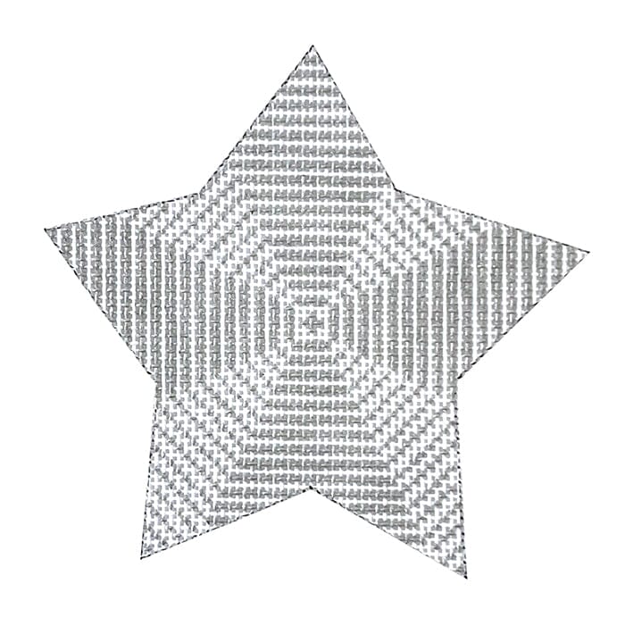 Lyric's Star 5" Silver Painted Canvas Whimsy & Grace