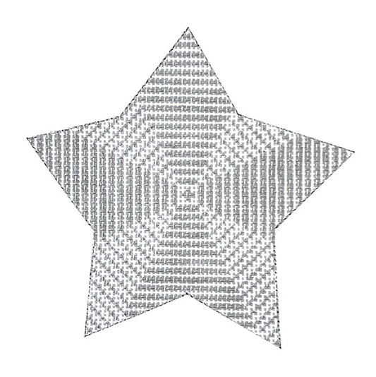 Lyric's Star 5" Silver Painted Canvas Whimsy & Grace