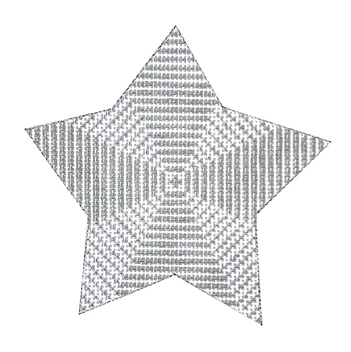 Lyric's Star 5" Silver Painted Canvas Whimsy & Grace - 1