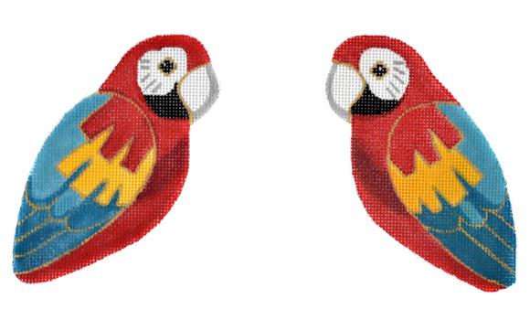 Macaw Painted Canvas Labors of Love Needlepoint  - 1