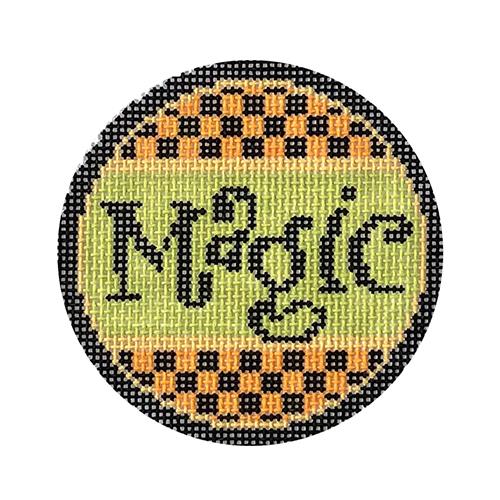 Magic Checkered Round Painted Canvas CanvasWorks 