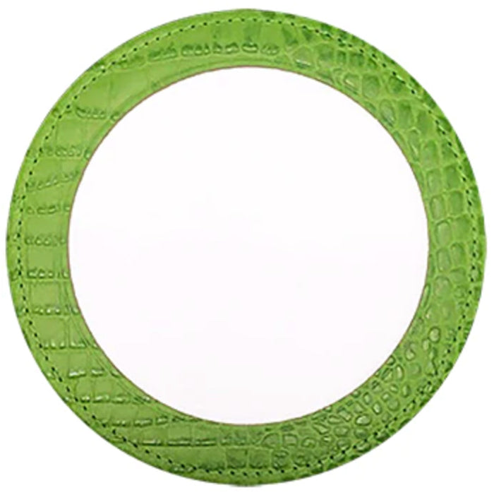 Magnetic Coaster - Alligator Green Leather Goods Lee's Leather Goods 