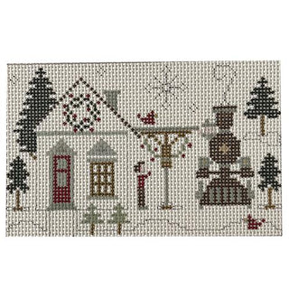 Main Street Station in Winter Painted Canvas Ewe & Eye 
