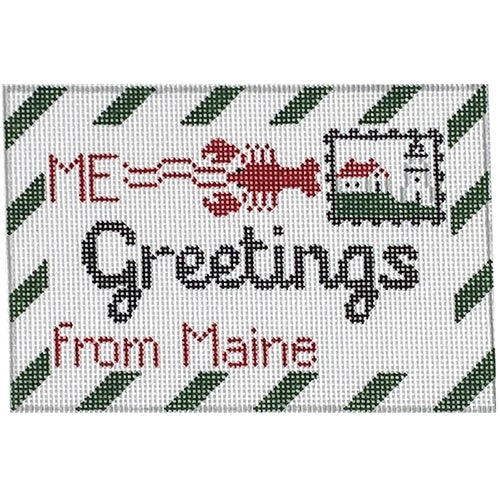 Maine Letter Painted Canvas Rachel Donley  - 1