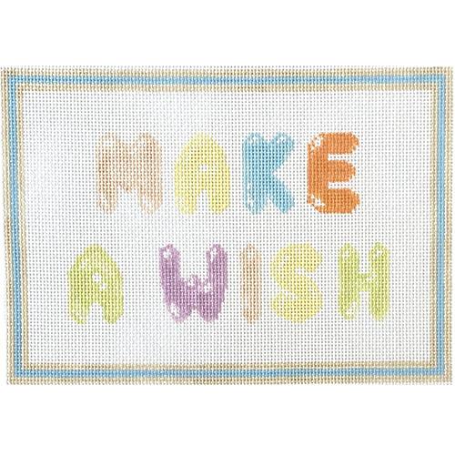 Make a Wish - Balloon Letters Painted Canvas Audrey Wu Designs 