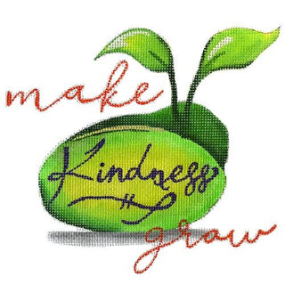 Make Kindness Grow Painted Canvas Oasis Needlepoint 
