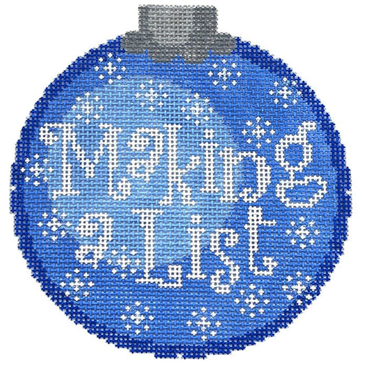 Making a List Ornament Blue Painted Canvas CanvasWorks 