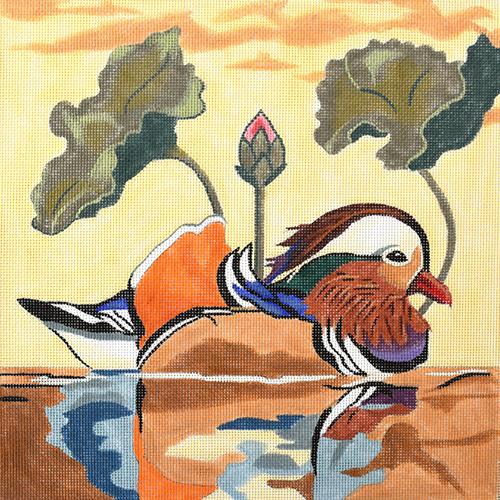 Mandarin Duck Painted Canvas Melissa Prince Designs 