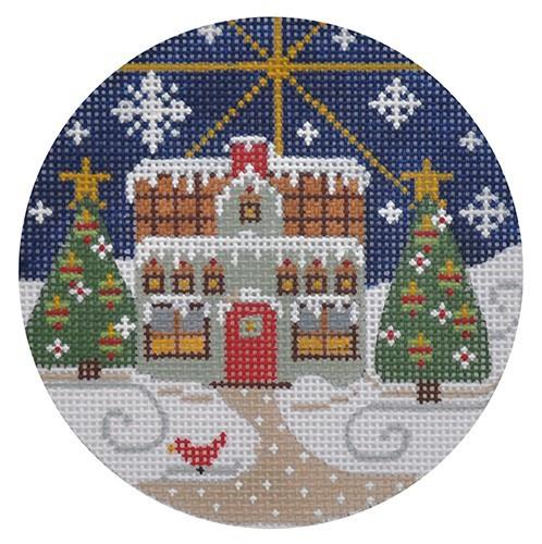 Manor House Ornament Painted Canvas Danji Designs 
