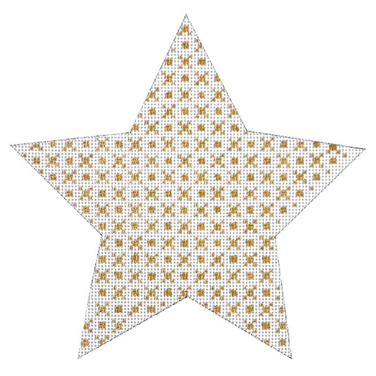 Mara's Big Star 6" Gold Painted Canvas Whimsy & Grace