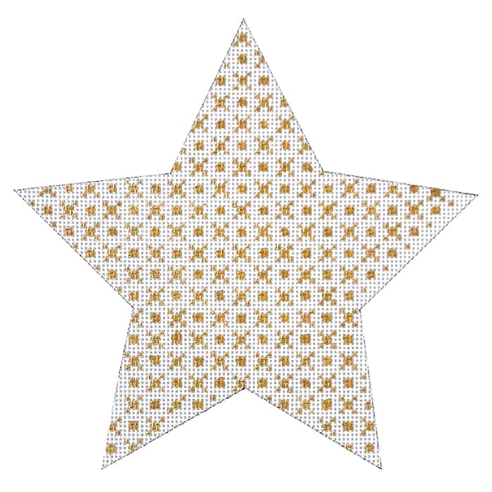 Mara's Big Star 6" Gold Painted Canvas Whimsy & Grace - 1