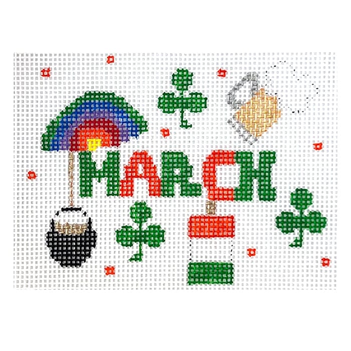 March with Stitch Guide Painted Canvas The Princess & Me  - 1