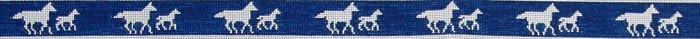 Mare & Foal Belt   Navy Painted Canvas The Meredith Collection  - 1