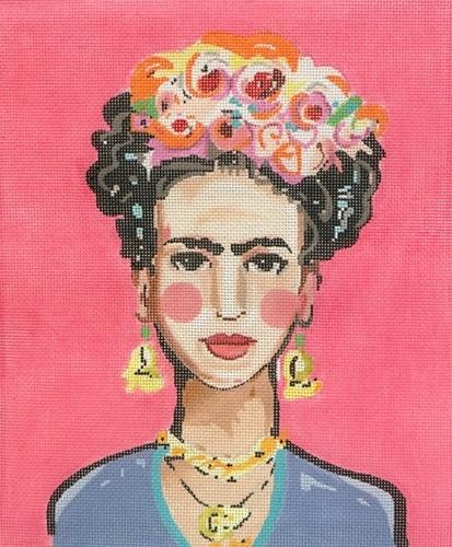 Maren Devine Frida Painted Canvas Kate Dickerson Needlepoint Collections 
