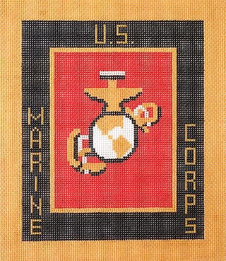 Marine Corp Painted Canvas Lee's Needle Art Inc. 
