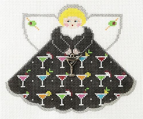 Martini Angel Painted Canvas Painted Pony Designs  - 1