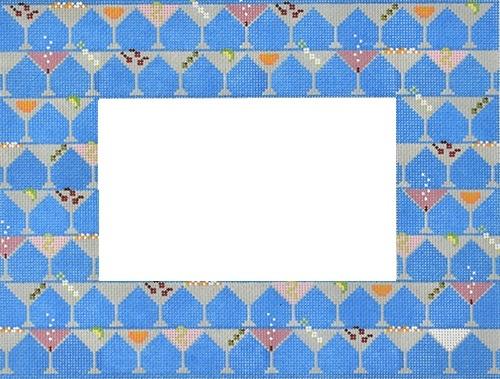 Martini Frame Painted Canvas Tina Griffin Designs  - 1