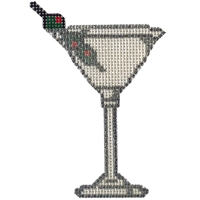 Martini Please Painted Canvas Kimberly Ann Needlepoint 