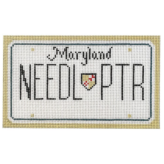 Maryland Mini Plate Painted Canvas CBK Needlepoint Collections 