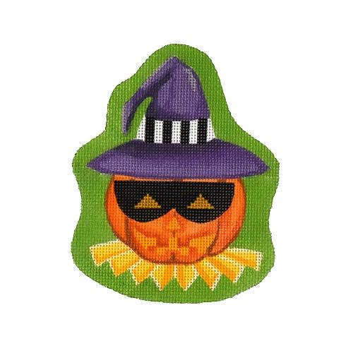 Masked Jack-O-Lantern Painted Canvas Pepperberry Designs 