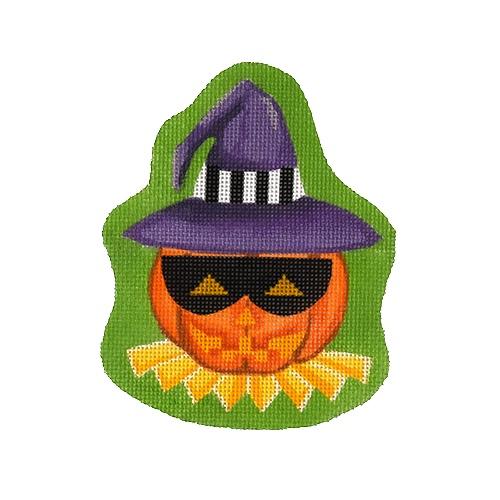 Masked Jack O Lantern Painted Canvas Pepperberry Designs  - 1
