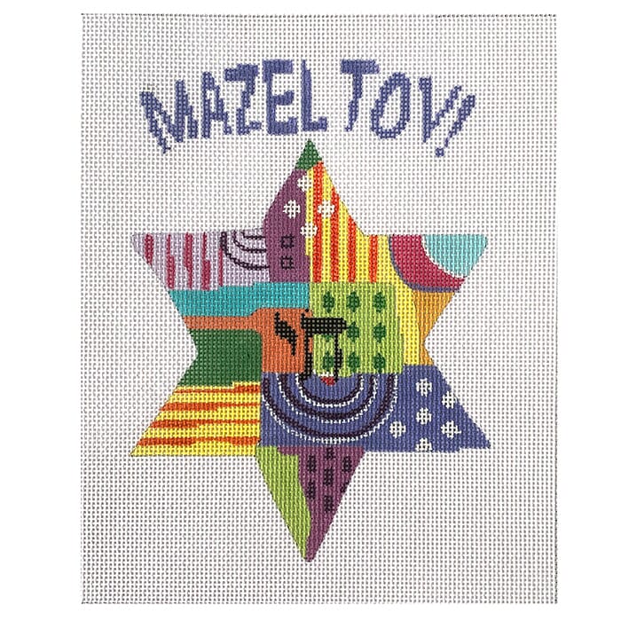 Mazel Tov Painted Canvas Alice Peterson Company  - 1