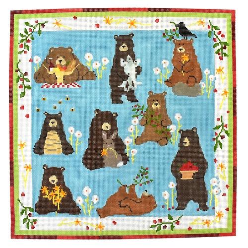 Meadow Bears Painted Canvas Pippin 