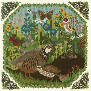 Meadow Needlepoint Kit Kits Elizabeth Bradley Design Winter White 
