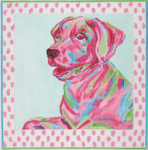 Megan Carn Labrador Painted Canvas Kate Dickerson Needlepoint Collections  - 1