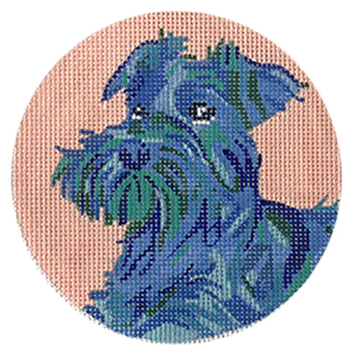 Megan Carn Scottie Ornament Painted Canvas Kate Dickerson Needlepoint Collections  - 1
