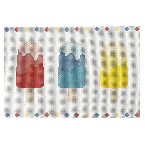 Melting Popsicle Pillow Painted Canvas Audrey Wu Designs 