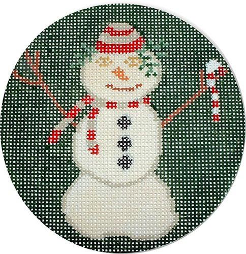 Melting Snowman Painted Canvas CBK Needlepoint Collections 