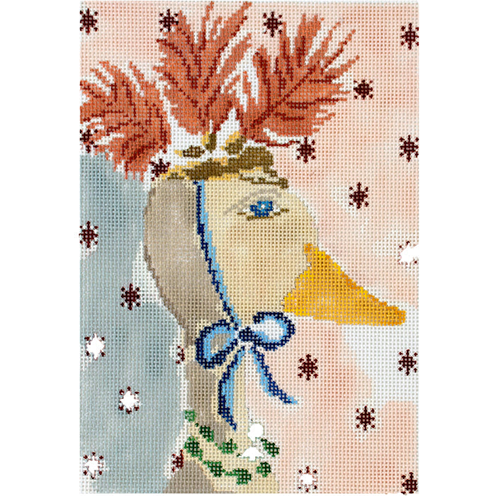 Menagerie Collection   Duck Painted Canvas The Plum Stitchery  - 1