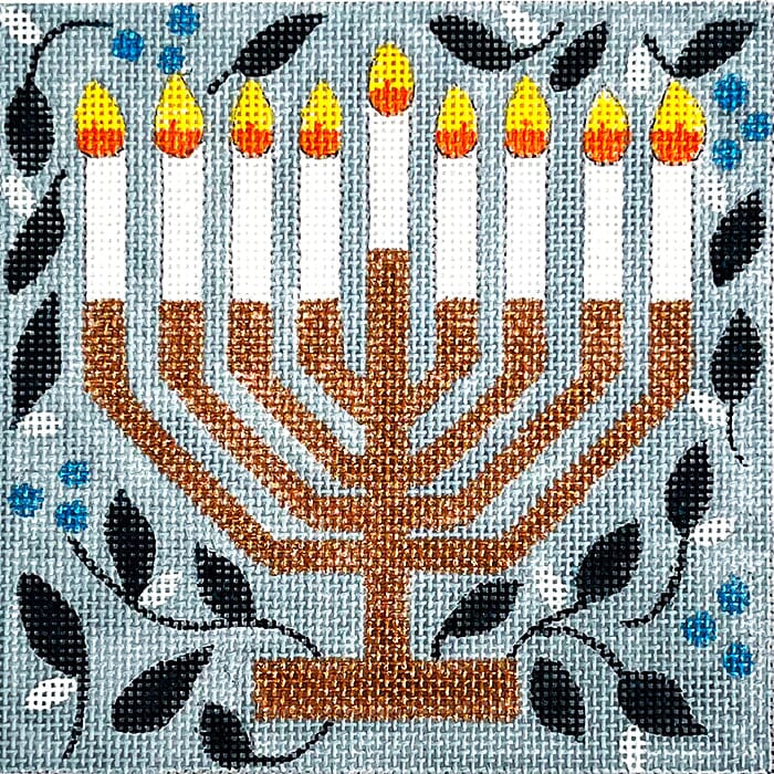 Menorah Square Painted Canvas Melissa Prince Designs 