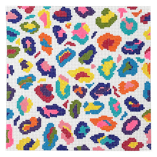 Meow - Multi Color Leopard Painted Canvas Mopsey Designs 