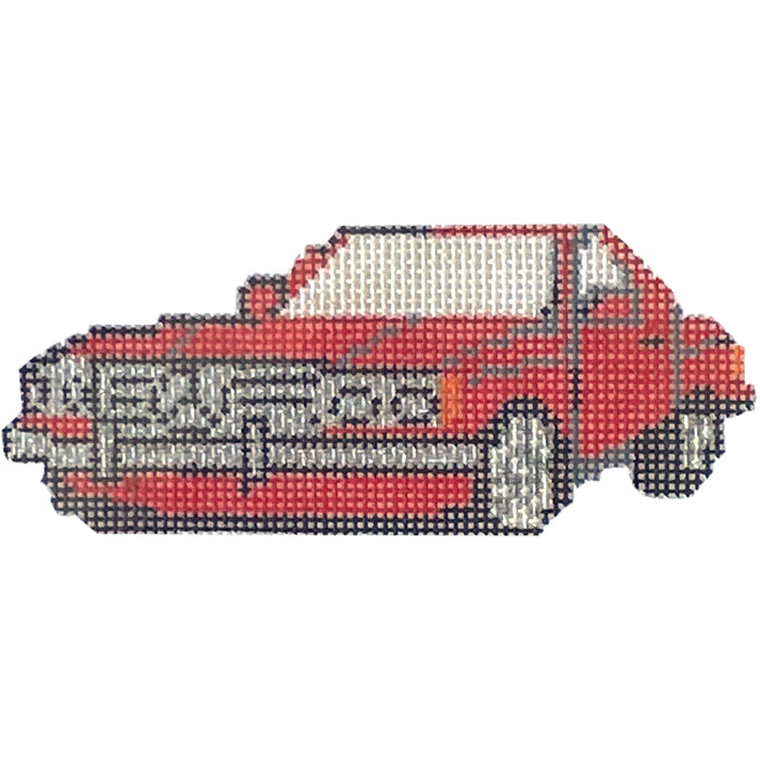 Mercedes Sl   Red Painted Canvas Kimberly Ann Needlepoint  - 1
