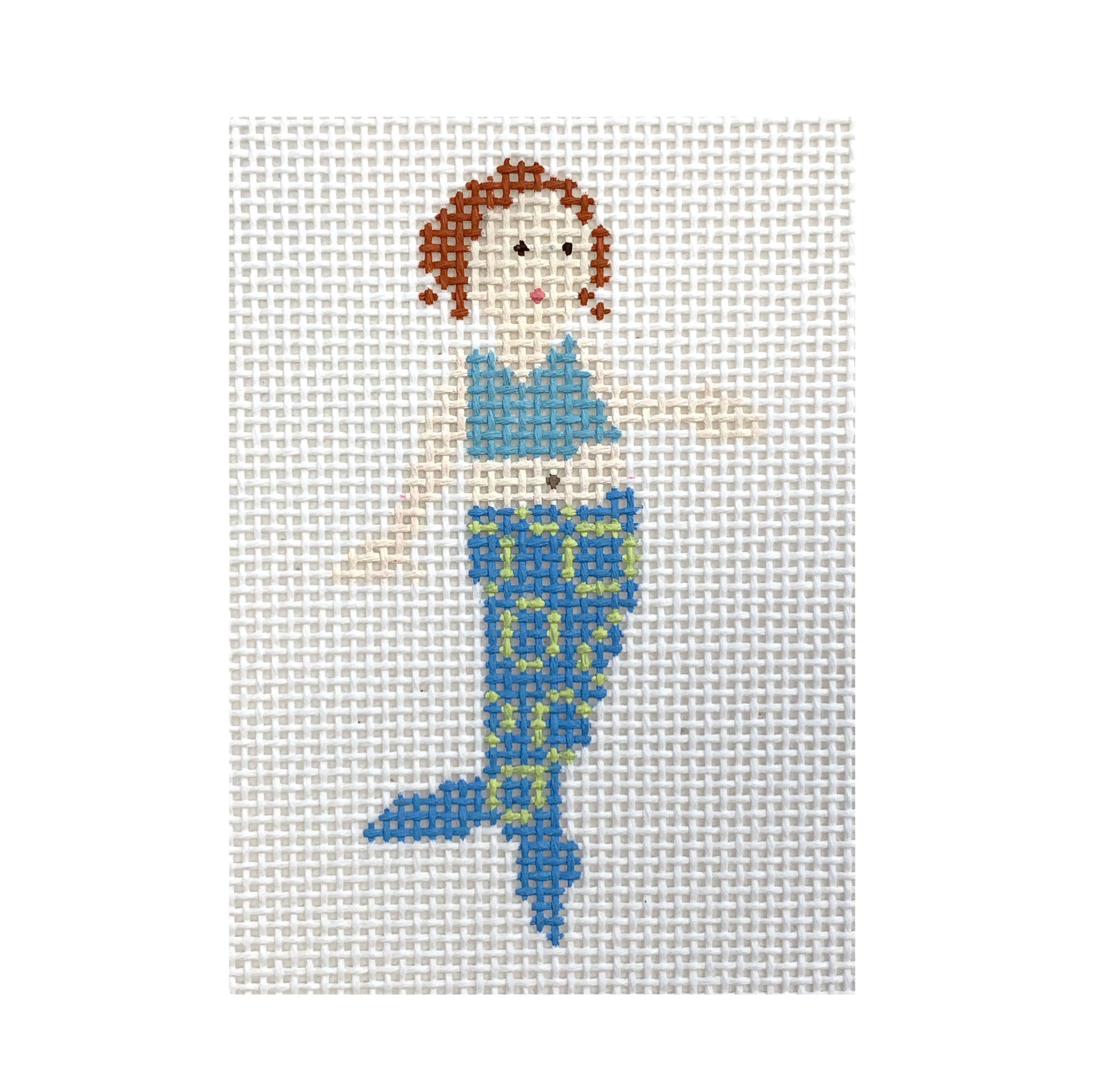 Mermaid Baby Circles Painted Canvas Pippin  - 1