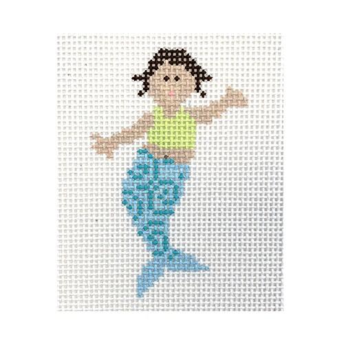 Mermaid Baby Coils Painted Canvas Pippin  - 1