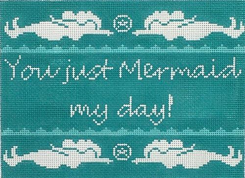 Mermaid my Day Painted Canvas CBK Needlepoint Collections 