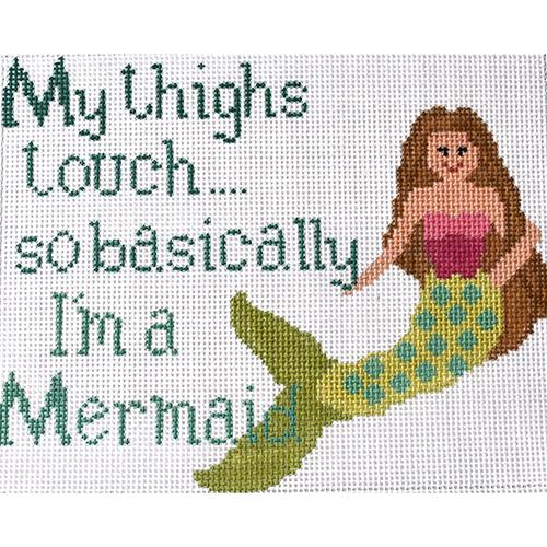 Mermaid Sign Painted Canvas A Stitch in Time 