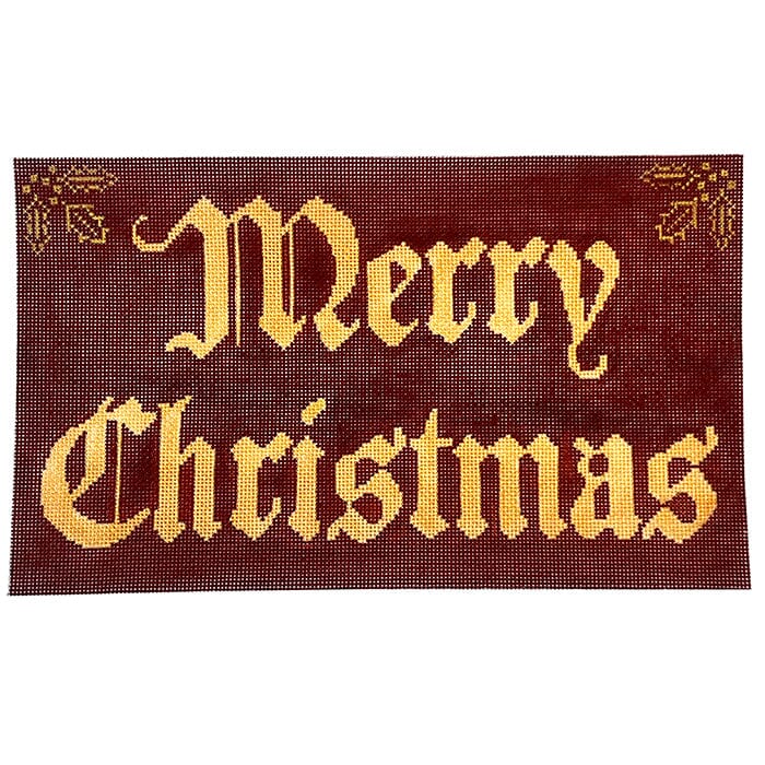 Merry Christmas Sign Painted Canvas CBK Needlepoint Collections  - 1
