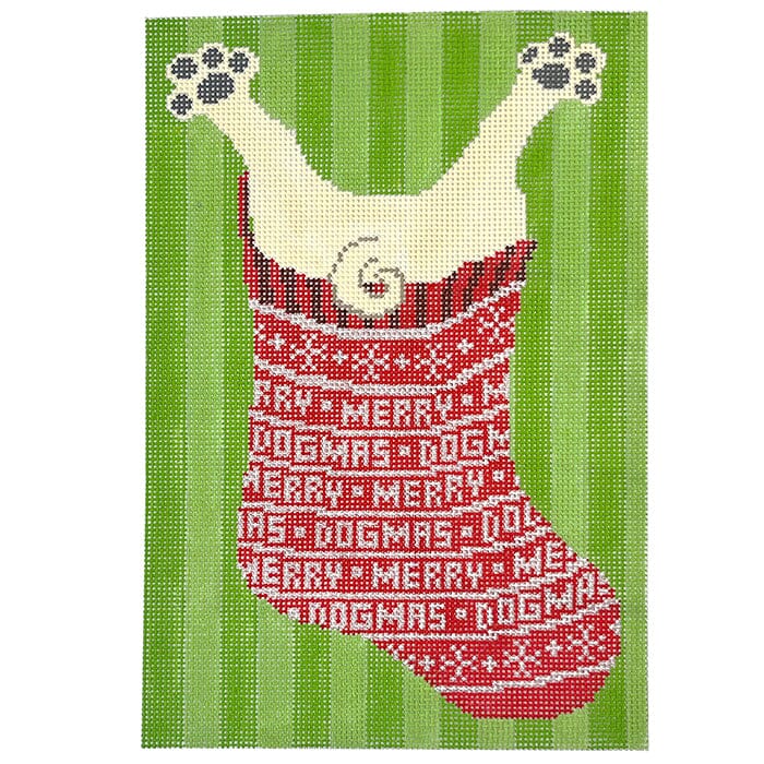 Merry Dogmas Painted Canvas CBK Needlepoint Collections 