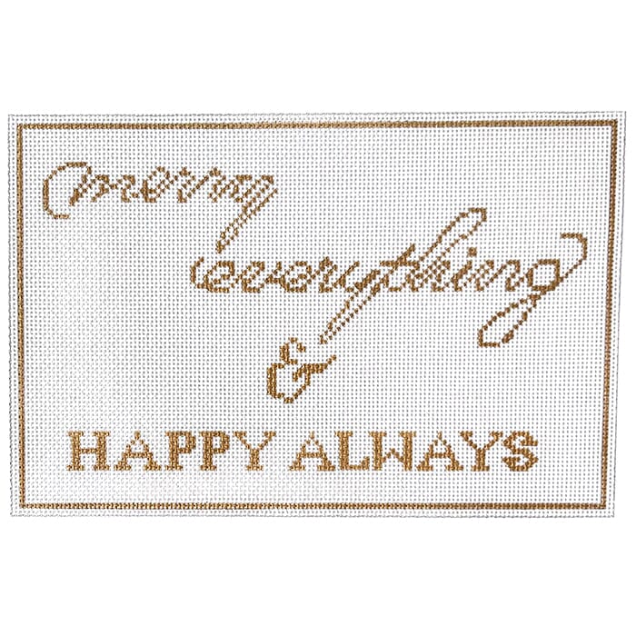 Merry Everything on 13 mesh Painted Canvas Susan Battle Needlepoint 