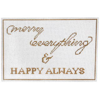 Merry Everything on 13 mesh Painted Canvas Susan Battle Needlepoint 
