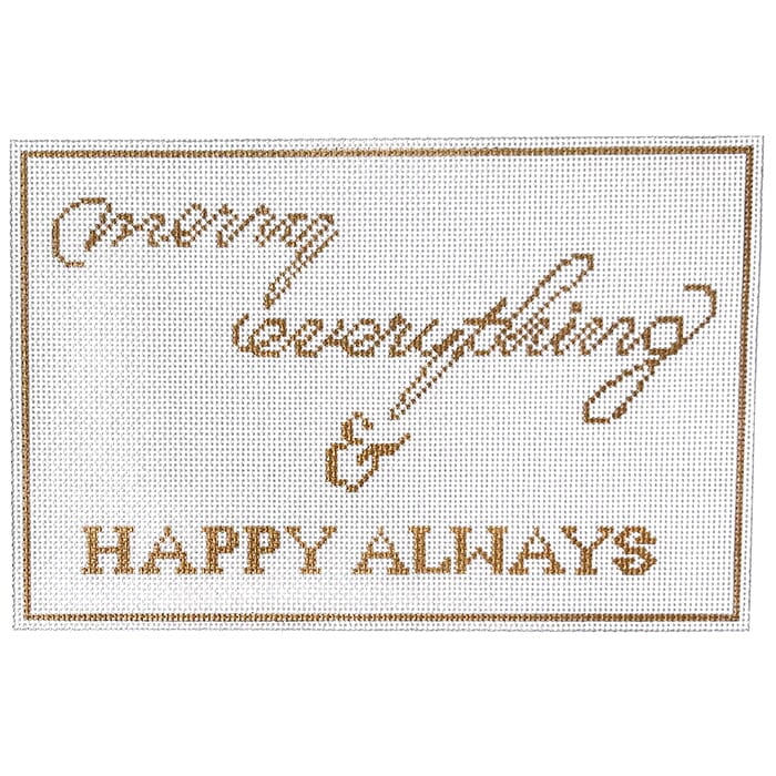 Merry Everything on 13 mesh Painted Canvas Susan Battle Needlepoint  - 1